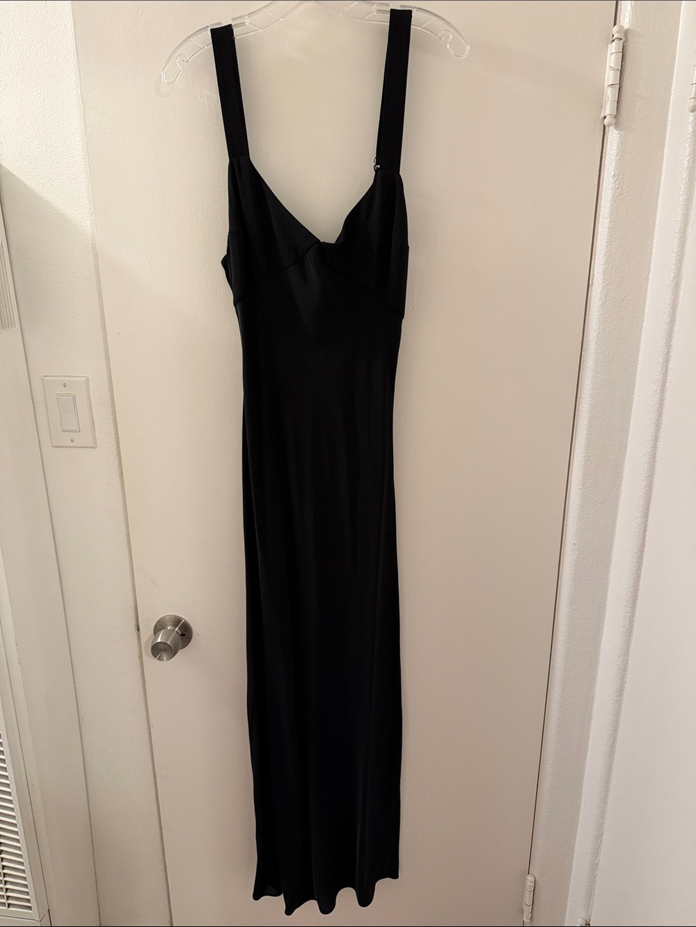 St. Agni Black Maxi Slip Dress